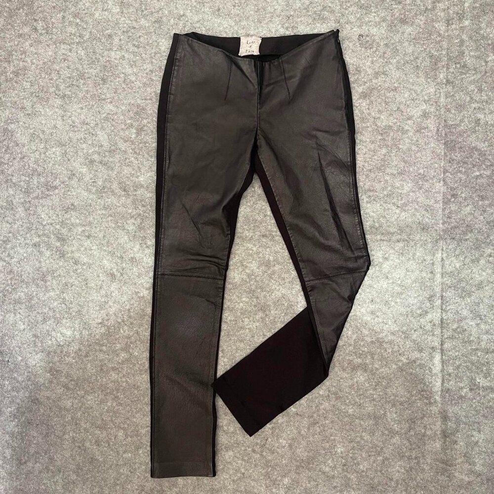 Leap of fate leather front skinny stretchy pants Size M